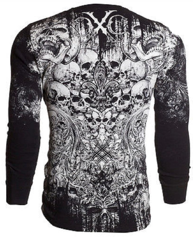 Xtreme Couture by Affliction Men's Thermal Shirt Offering (Black) (S)