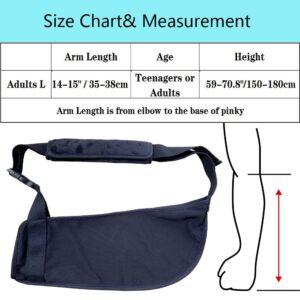 Ledhlth Breathable Arm Sling Black for Broken Arm Men Women Youth Sling for Shoulder Injury Soft Adults Sling for Torn Rotator Cuff Comfortable Elbow Wrist Sling for Dislocated Shoulder