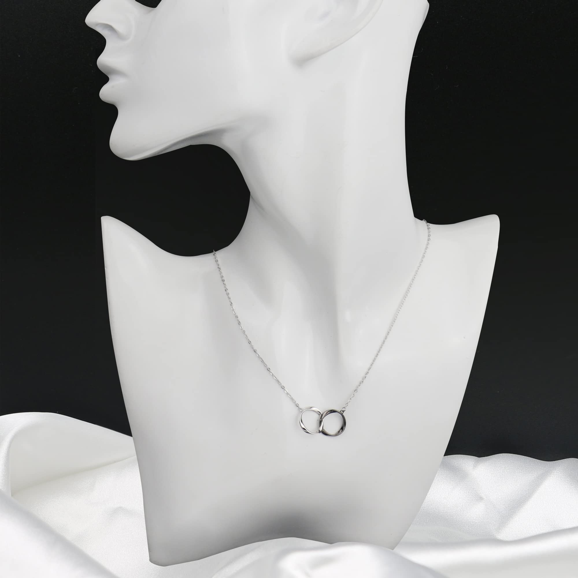 Sereney Mother Son Necklace 925 Sterling Silver as Gifts from Son, Mom Necklace as Mom Birthday Gifts, Mother and Son Necklace as Gifts for Mom, Mom Son Jewelry Gifts