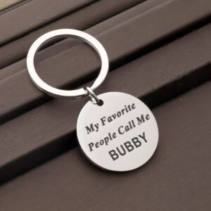 My Favorite People Call Me Bubby Keychain for Grandpa Birthday Father's Day or Christmas Gifts for Grandfather (Call Me Bubby K)