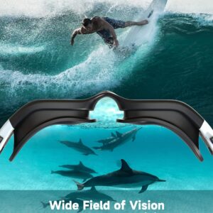 RIOROO Swim Goggles,Polarized Swimming Goggles for Men Women Adults Youth Anti Fog/No Leak/Clear Wide Vision/UV Protection