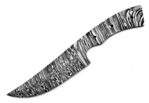 hand forged damascus steel 9" hunting knife blank blade for skinner knife making