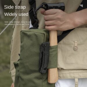 Portable Canvas Tent Pegs Storage Bag Tent Stakes Organizer Wind Rope Hammer Tool Pouch Camping Fishing Accessories Waist Pack