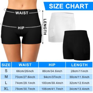 Eurzom Out Women's Shorts Black White Shorts for Women Tummy Under Shorts(Medium)