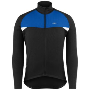 louis garneau, men's, peloton jersey, black/royal, xlarge