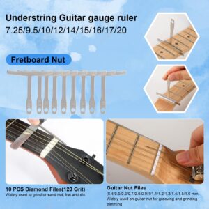 72 PCS Guitar Tool Kit for Set Up, Intonation Adjustment and Repair, Guitar Maintenance Kit for Guitar Bass Banjo and Ukulele, Guitar Accessories for Guitar Enthusiast