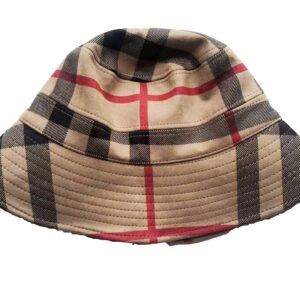 RUINUO Plaid Bucket Hat Women Soft Sun Hat for Spring Summer Autumn Winter Travel Velvet Tartan Packable Bucket Hats Kaki