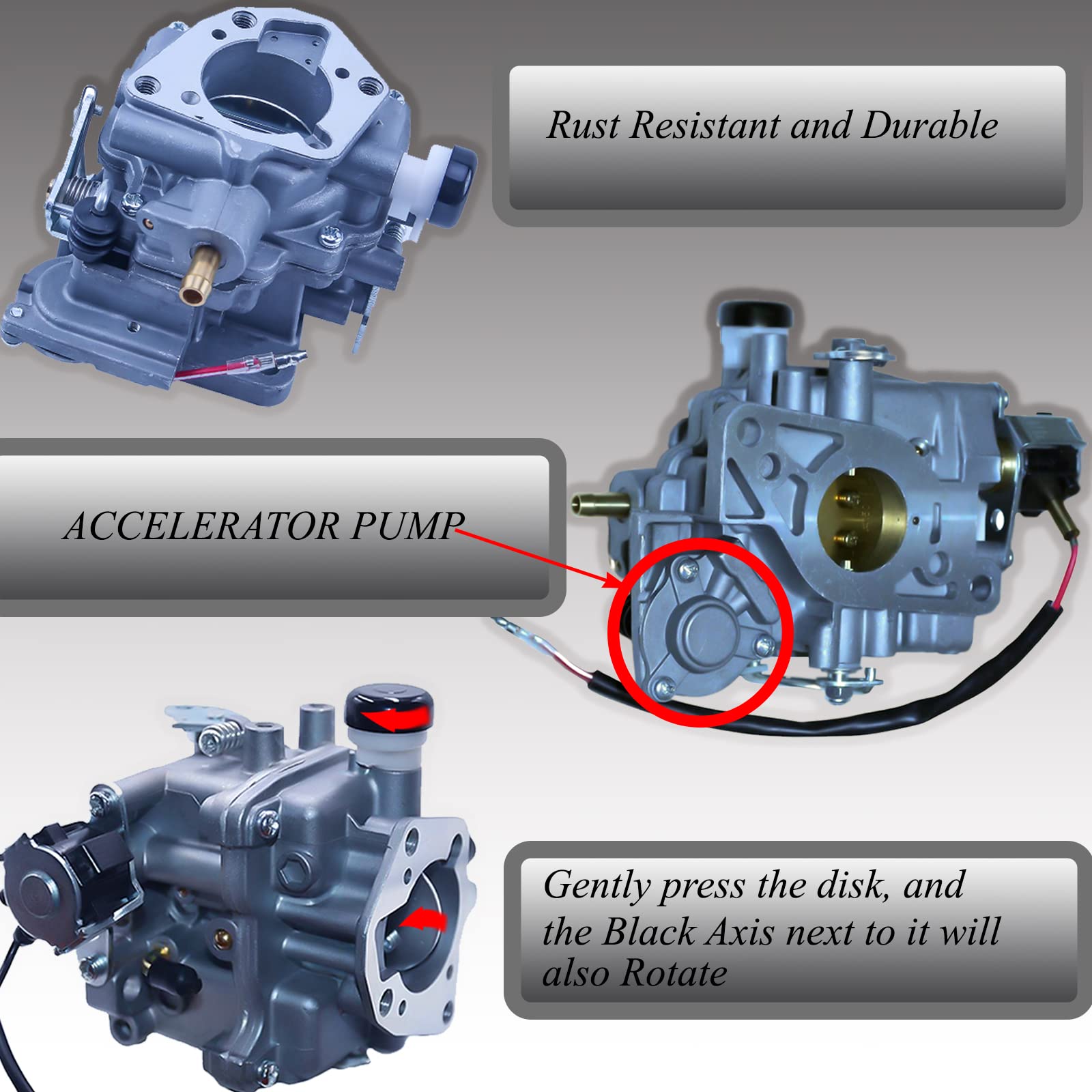 PROCOMPANY Carburetor Kit CH25 CH740 fits for Lincoln Ranger 225 Welding Machine works with Kohler CH730 Engine For 20HP Miller Bobcat Welder 225NT 225 Generator Kohler Powered