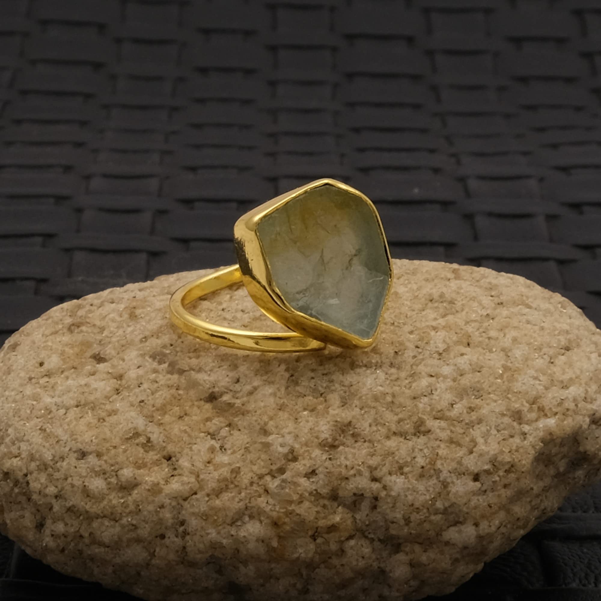 El Joyero Gold Plated Labradorite Adjustable Ring | 10x15 Mm Stacking Ring Jewelry | Fancy Shape Handmade Gemstone Ring | Gift For Her 2116 6