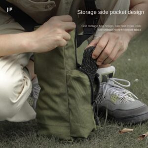 Portable Canvas Tent Pegs Storage Bag Tent Stakes Organizer Wind Rope Hammer Tool Pouch Camping Fishing Accessories Waist Pack