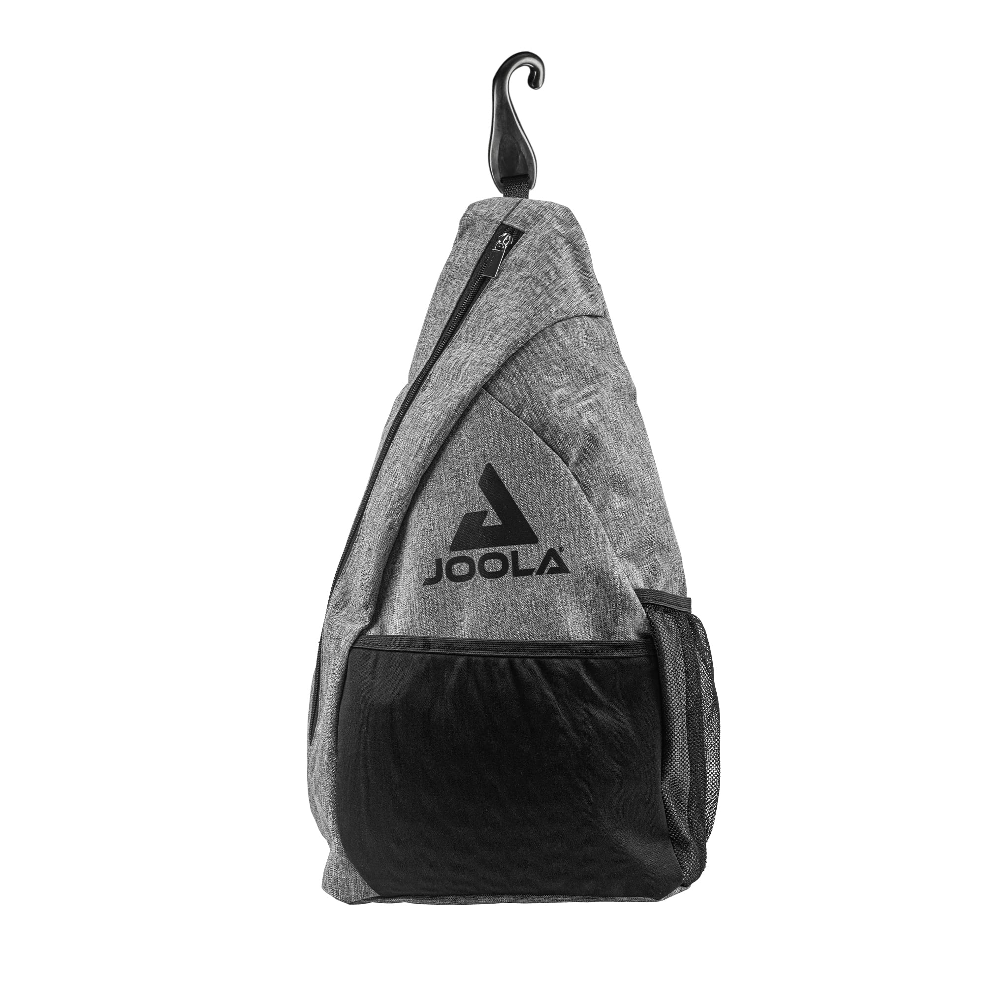 JOOLA Essentials Sling Pickleball Bag - Fits 2 Rackets and 2 Balls - Features Front Pocket, Fence Hook, & Water Bottle Mesh Pocket - Reversible Left or Right Single Backpack Strap