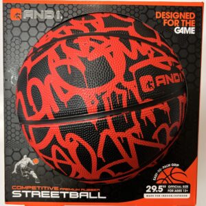 AND1 Fantom Graffiti Rubber Basketball: Official Regulation Size 7 (29.5 inches) Rubber Basketball - Deep Channel Construction Streetball, Made for Indoor Outdoor Basketball Games