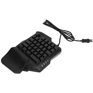 One Handed Keyboard, Plug and Play Wide Compatibility Mini Gaming Keyboard 35 Keys Accurate Control for Dorm for Home for Game