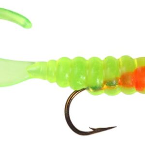 Moose Baits Crappie Jigs, Crappie Baits, Grub Fishing Lures, Curly Tail Worms for Bass Fishing, Crappie Fishing Gear, Soft Plastic Grubs, Curl Tail Grubs, Pink Swimbait with 1/8 oz Jig Heads