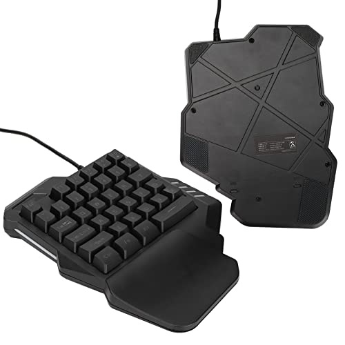 One Handed Keyboard, Plug and Play Wide Compatibility Mini Gaming Keyboard 35 Keys Accurate Control for Dorm for Home for Game