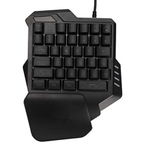 One Handed Keyboard, Plug and Play Wide Compatibility Mini Gaming Keyboard 35 Keys Accurate Control for Dorm for Home for Game