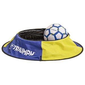 Triumph Sports Backyard Footgolf Set – Includes 3 Targets and 1 Official Size 5 Soccer Ball, Blue