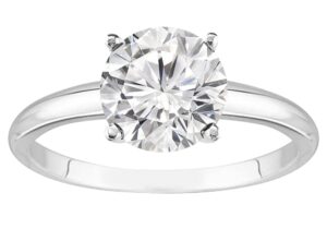 houston diamond district 14k white gold 2 carat lab grown 4 prong solitaire round cut diamond engagement ring (2 ct,e-f color vs1-vs2 clarity), size - 5.5