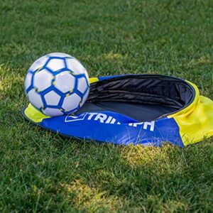 Triumph Sports Backyard Footgolf Set – Includes 3 Targets and 1 Official Size 5 Soccer Ball, Blue