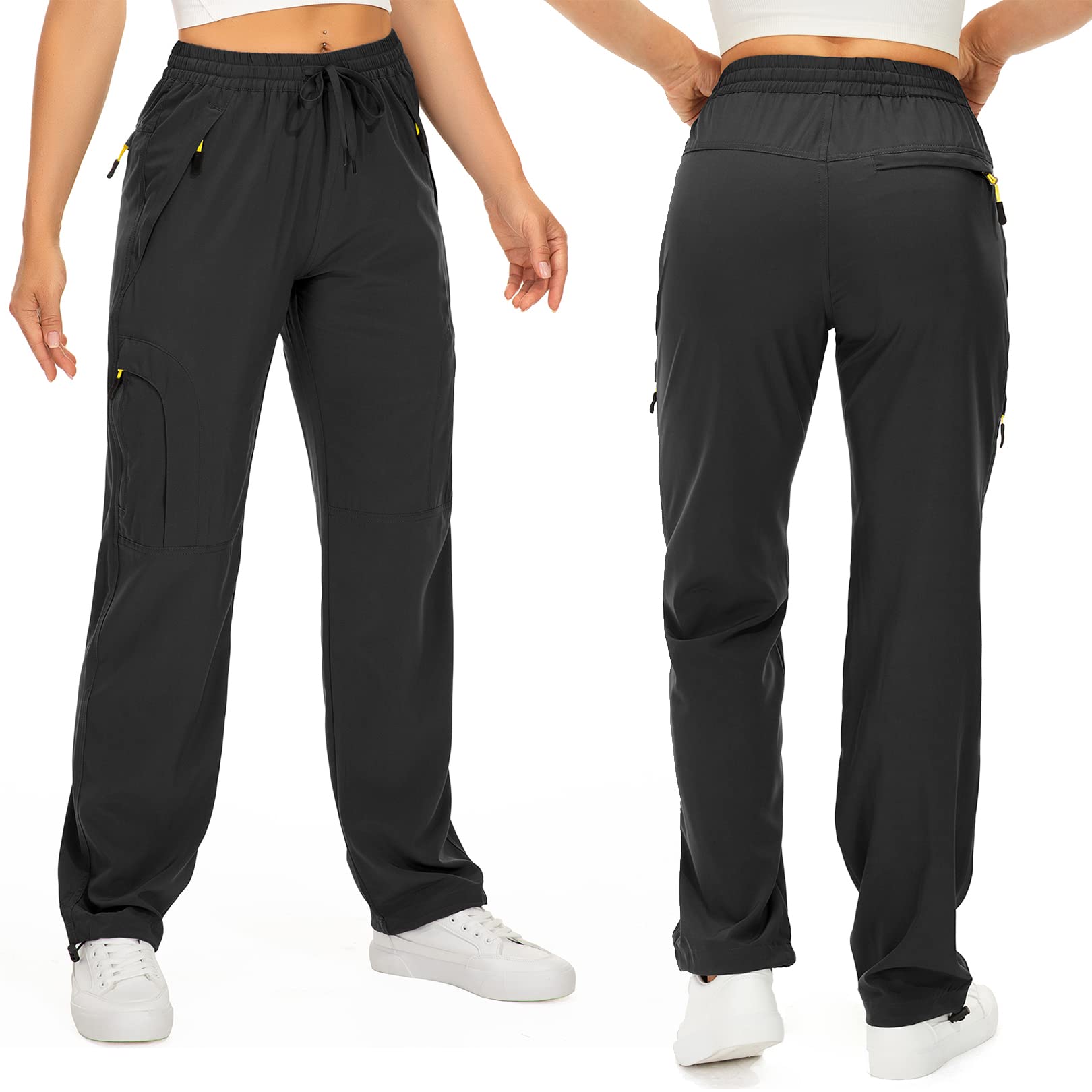 Womens Hiking Pants Quick Dry UPF 50 Travel Golf Pants lightweight Camping Work Cargo Pants Zipper Pockets