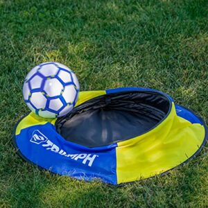 Triumph Sports Backyard Footgolf Set – Includes 3 Targets and 1 Official Size 5 Soccer Ball, Blue