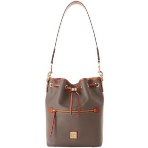 dooney & bourke handbag, pebble grain drawstring - elephant