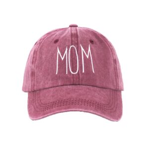 Women's Baseball Cap Mama Vintage Distressed Washed Cotton Adjustable Dad Hat Outdoor (DAD+MOM)