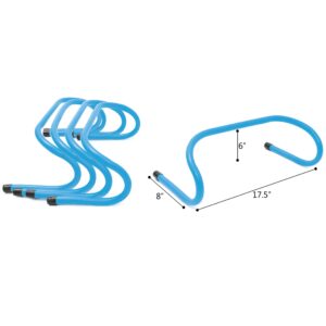 Trademark Innovations 6" Speed Training Hurdles Pack of 5 (Blue)