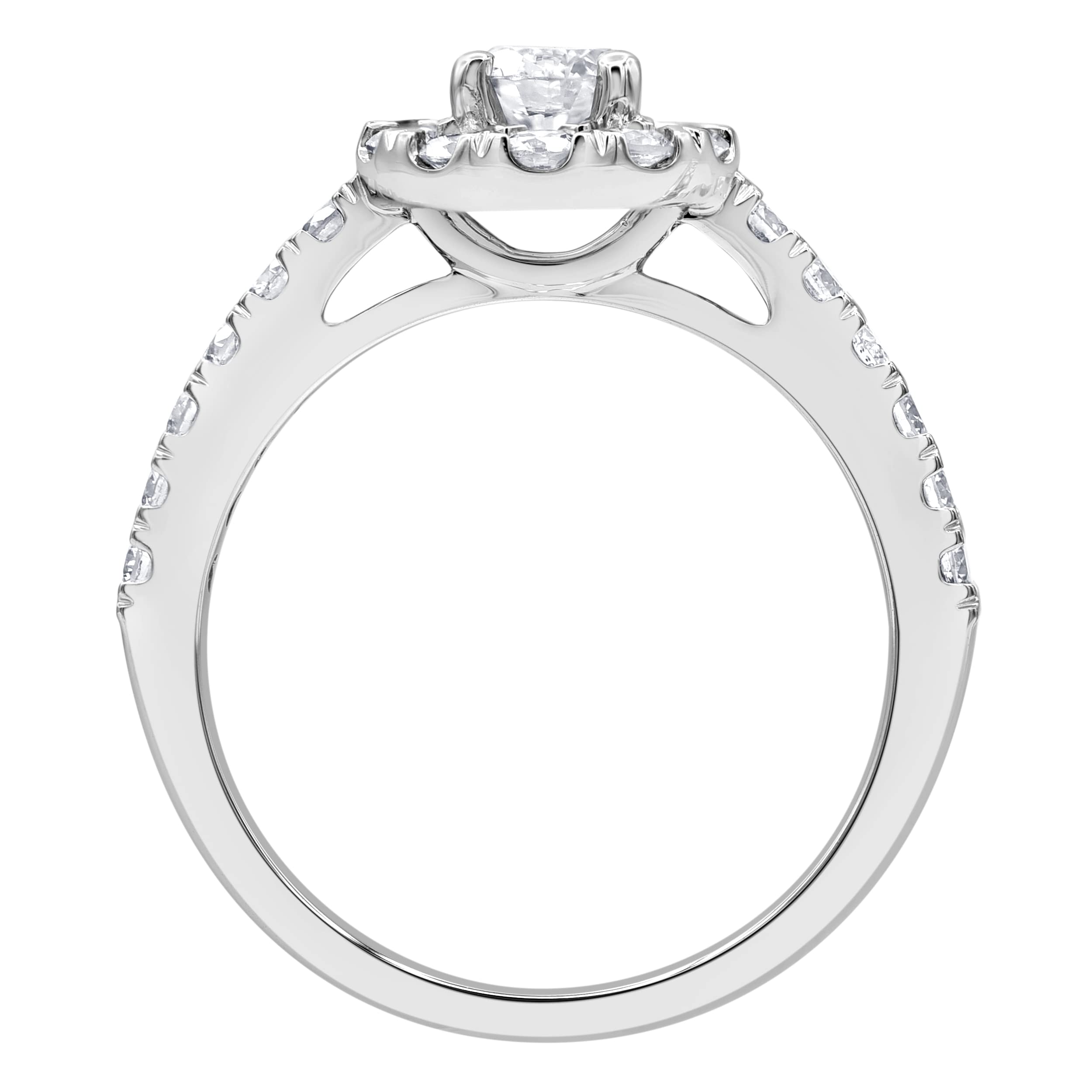 Beyond Brilliance 1.50 Carat Diamond, Prong Set 14K White Gold Round Cut Lab-Grown Diamond Bridal Ring Set (J, VS-SI2) Fine Jewelry for Women| Gift Box Included (SIZE-7)