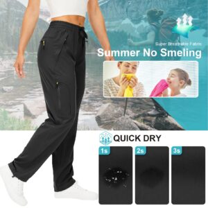 Womens Hiking Pants Quick Dry UPF 50 Travel Golf Pants lightweight Camping Work Cargo Pants Zipper Pockets