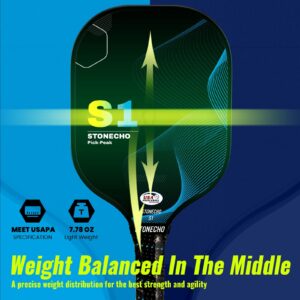 Pickleball Paddles, Pickleball Set, USAPA Approved Best Pickleball Rackets Fiberglass Face, Thicker Polypropylene Honeycomb Core, Lightweight Pickleball Paddles Set of 2 & 4 Indoor Outdoor balls & Bag