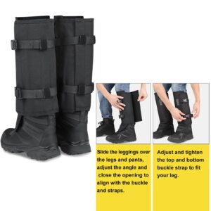 QOGIR Snake Gaiters 3 Pack: Durable Snake Guards for Hunting, Snake Gaiter Leggings for Men & Women, Snake Bite Protection for Lower Legs, Snake Proof Gaiters