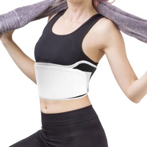 Azmec Rib Belt, 6" Elastic/Foam Chest Panel Universally Adjustable for Women, Rib Cage Protector, Wrap for Sore or Bruised Ribs, Support Sternum Injuries, Muscle Pain and Strain (Fits 26”- 40” Chest)