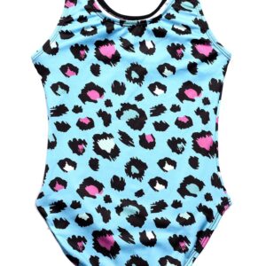 Rosdeer Little Girls' Swimming Gymnastics Blue Leotard Dancewear 6X-7