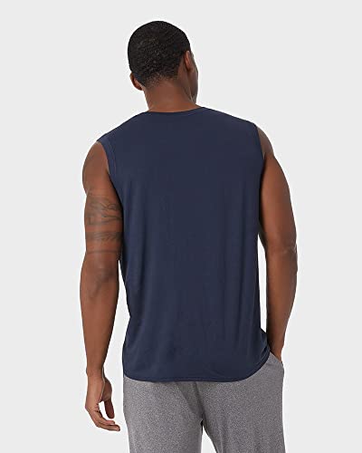 32 DEGREEES Men's Cool Classic Relaxed Tank | Anti-Odor | 4-Way Stretch | Moisture Wicking, Navy, Large