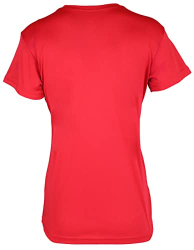 Epic Women's Cool Performance Dry-Fit Crew T-Shirts Red L