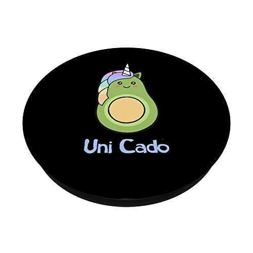 Uni Cado, Cute Avocado, Funny Unicorn, Guacamole, Vegan PopSockets Swappable PopGrip