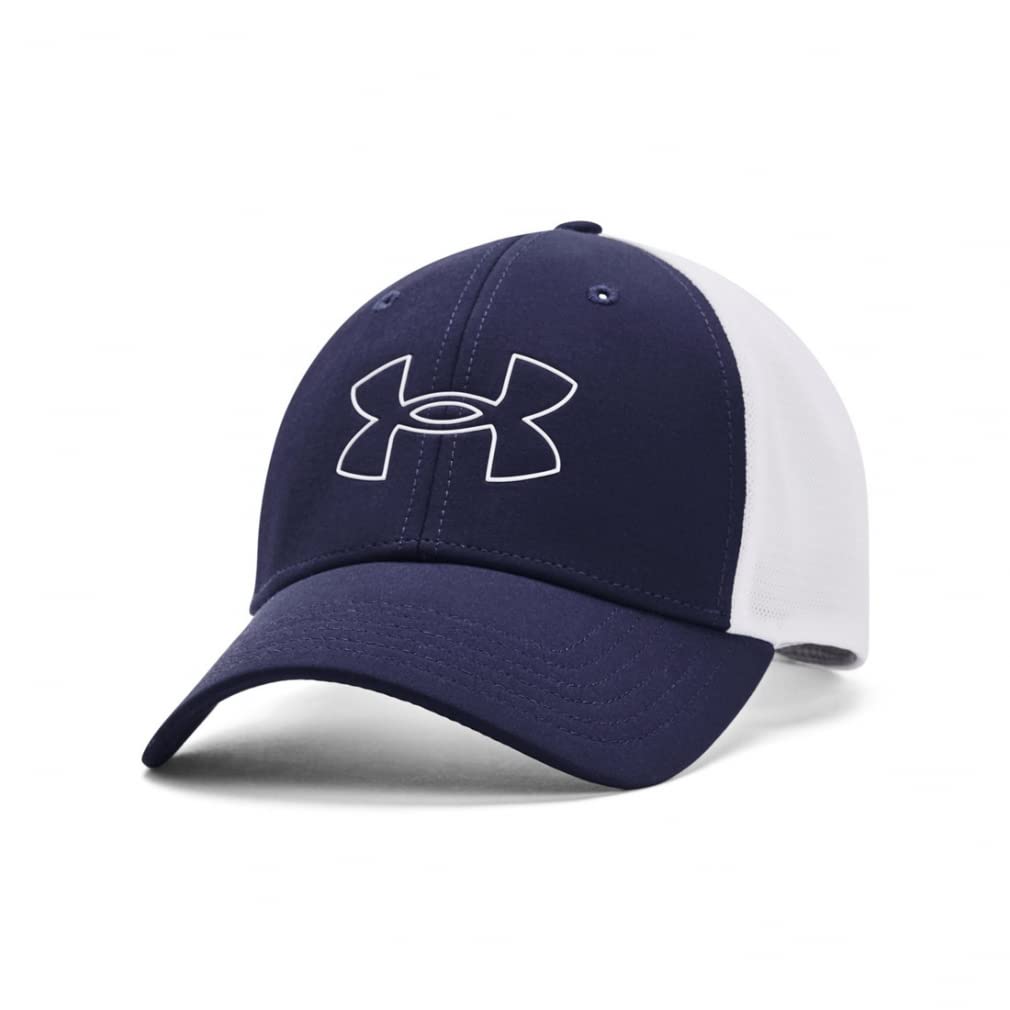 Under Armour Men's Iso-chill Driver Mesh Adjustible Hat, (410) Midnight Navy / / White, One Size Fits Most