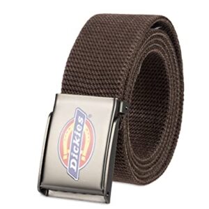 Dickies Men’s Cotton Web Belt with Military Logo Buckle