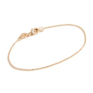 Alexa Leigh Women's 1MM Diamond Cut Ball Chain Bracelet, Yellow Gold, One Size