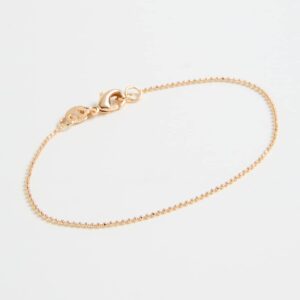 Alexa Leigh Women's 1MM Diamond Cut Ball Chain Bracelet, Yellow Gold, One Size