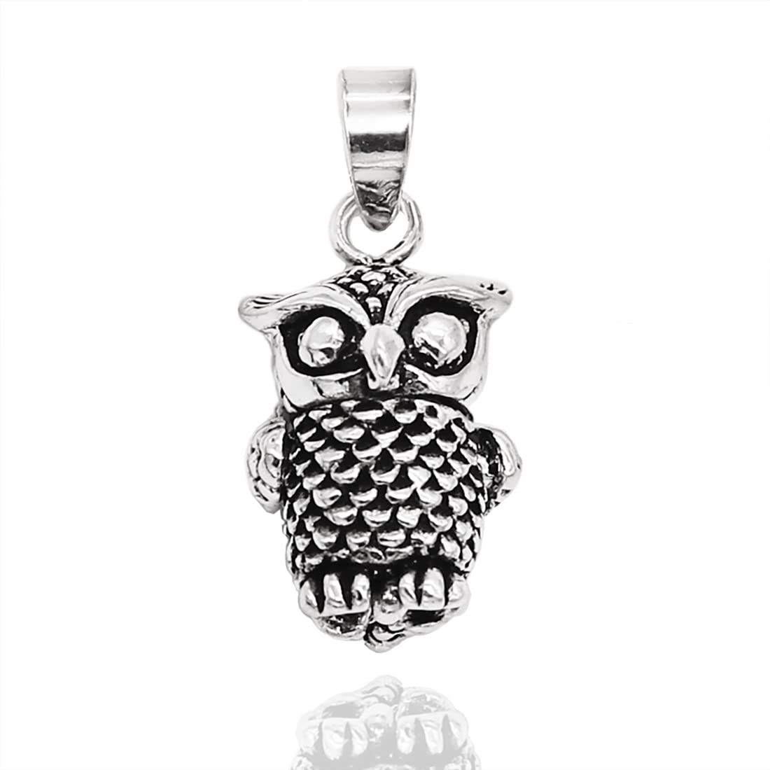 UNIQSUM Movable OWL 925 Sterling Silver Pendant Medal for necklace