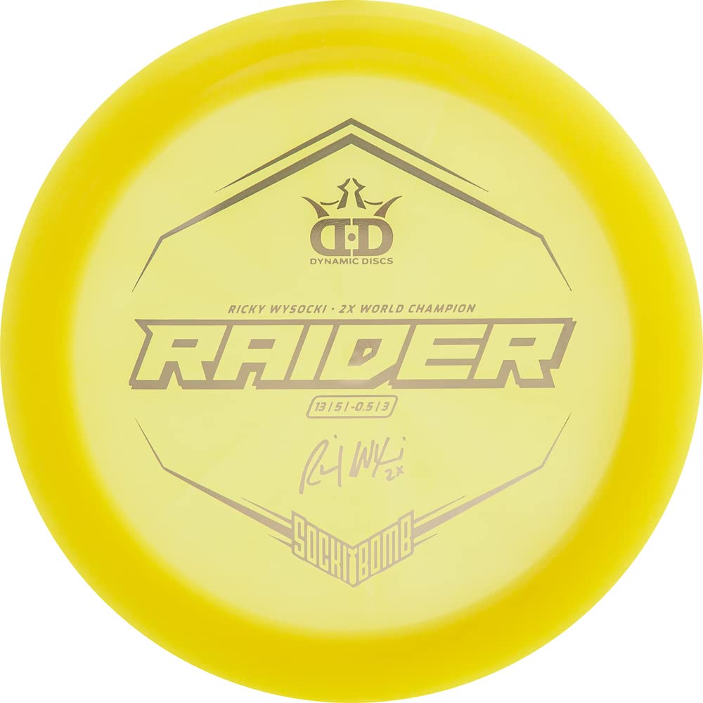 Dynamic Discs Limited Edition Ricky Wysocki Sockibomb Lucid Ice Raider Distance Driver Golf Disc [Colors May Vary] - 173-176g