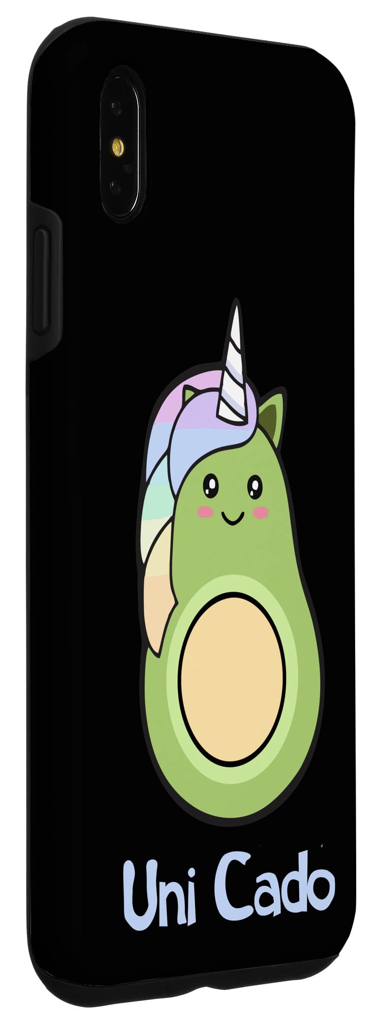 iPhone XS Max Uni Cado, Cute Avocado, Funny Unicorn, Guacamole, Vegan Case