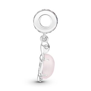 Pandora Murano Glass Pink Sea Turtle Dangle Charm - Compatible Moments Bracelets - Jewelry for Women - Gift for Women - Made with Sterling Silver & Man-Made Crystal