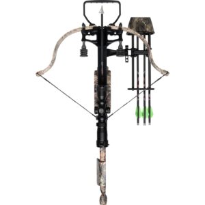 Excalibur Micro 380 Lightweight Compact Accurate Ambidextrous CeaseFire Safety Hunting Archery Crossbow, Mossy Oak Break-Up Country w/Tact-100 Illum Scope