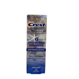 Crest 3D White Brilliance Hydrogen Peroxide Whitening Boost Tooth Paste 2.3 OZ. Pack of 3