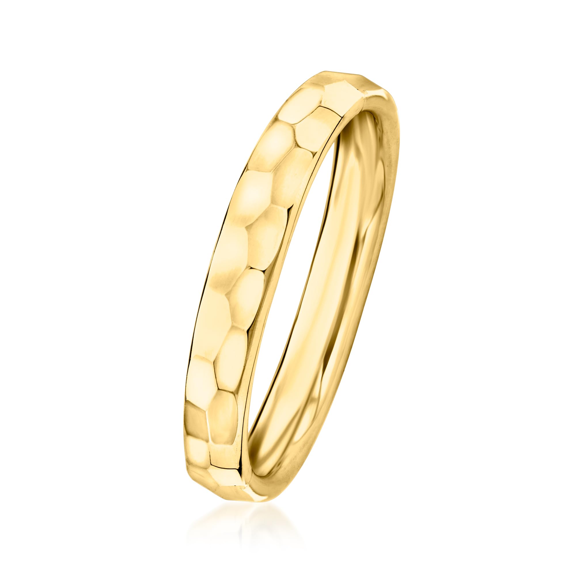 Canaria 10kt Yellow Gold Hammered Ring. Size 8