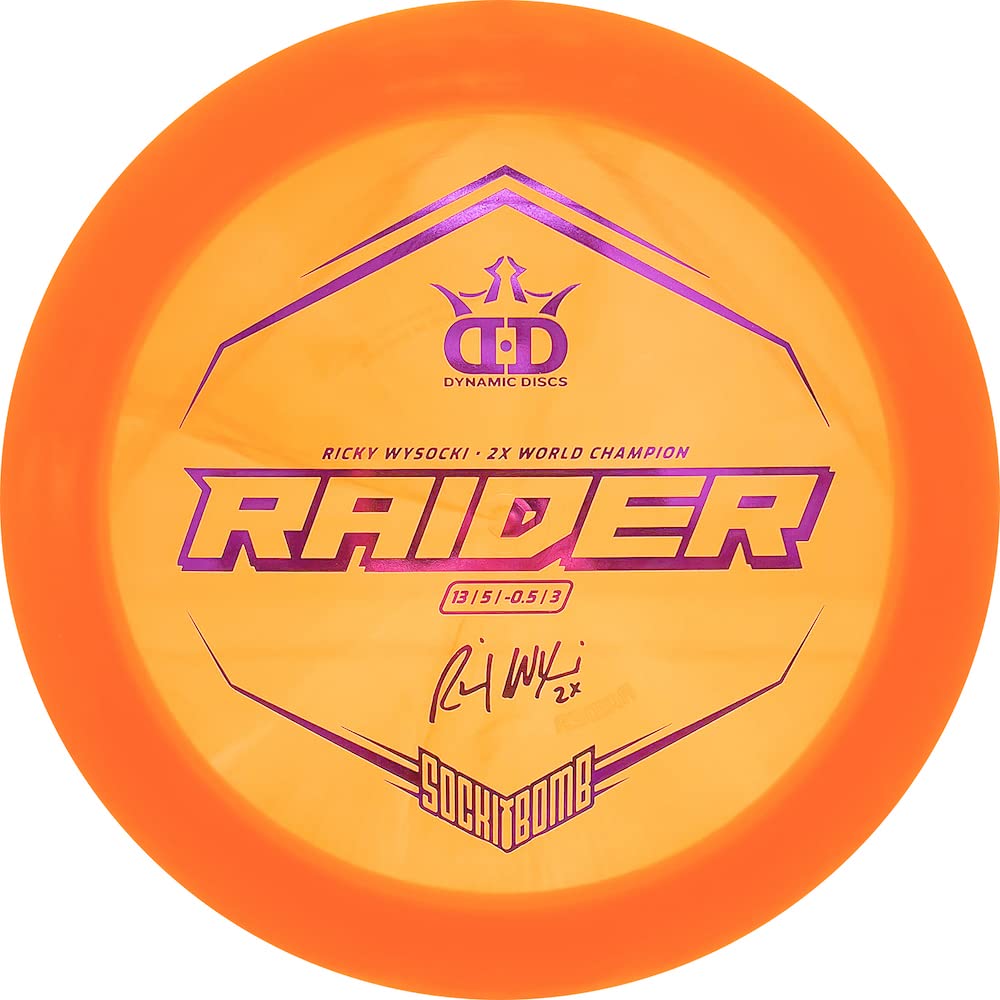 Dynamic Discs Limited Edition Ricky Wysocki Sockibomb Lucid Ice Raider Distance Driver Golf Disc [Colors May Vary] - 173-176g