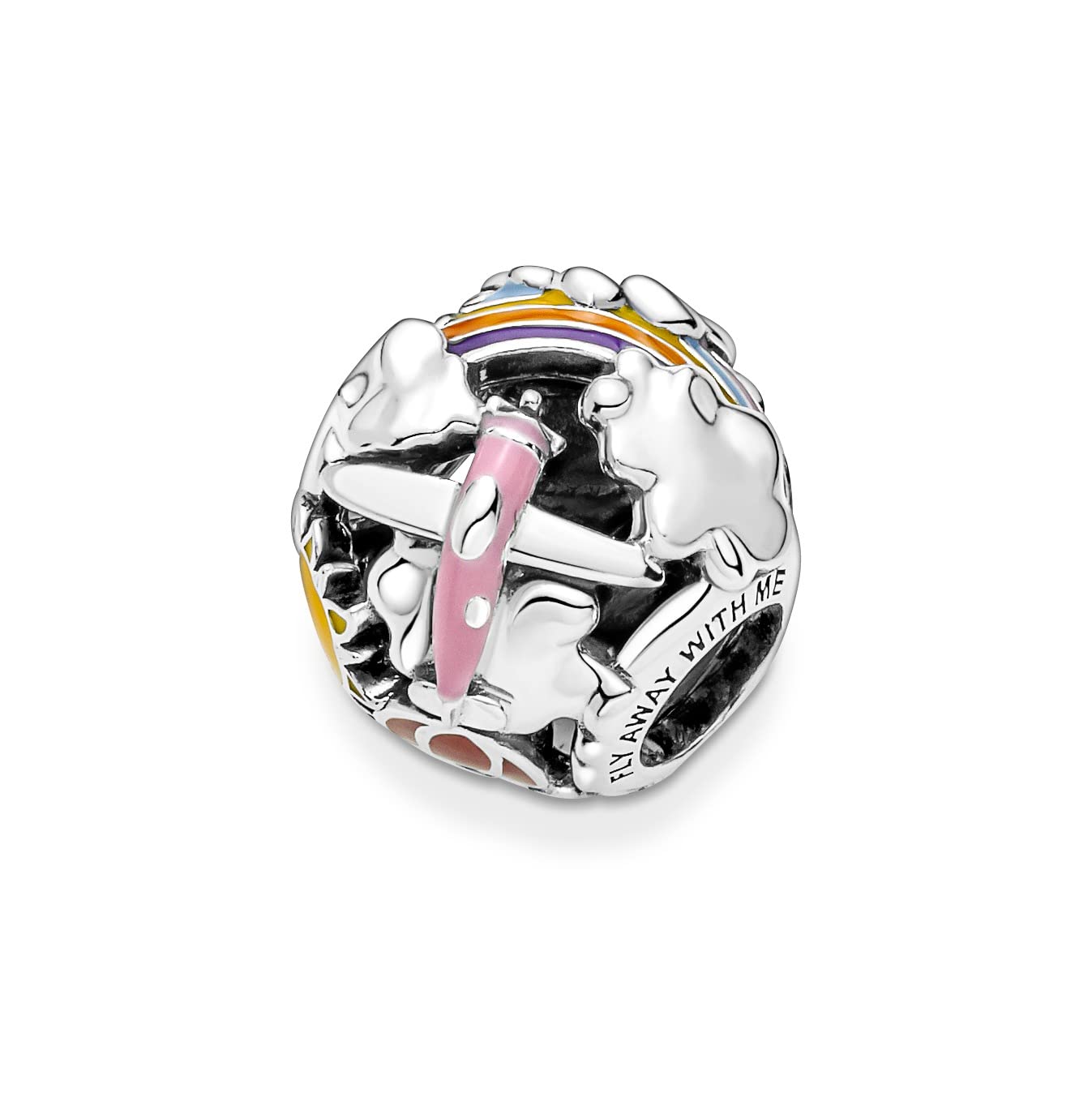 Pandora Fly Away Rainbow Sky & Travel Charm Bracelet Charm Moments Bracelets - Stunning Women's Jewelry - Gift for Women - Made with Sterling Silver & Enamel, No Gift Box